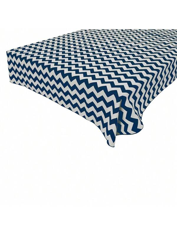 Chevron Print Tablecloths Navy