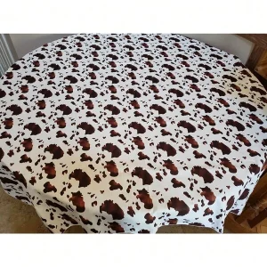 Cow Print Tablecloths Brown