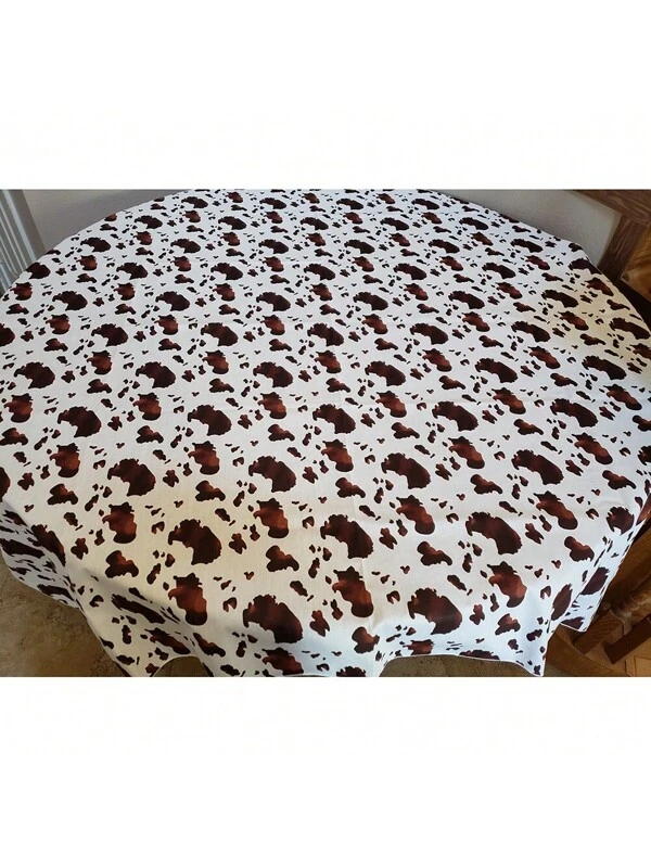 Cow Print Tablecloths Brown